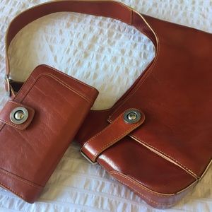 Italian leather purse and wallet